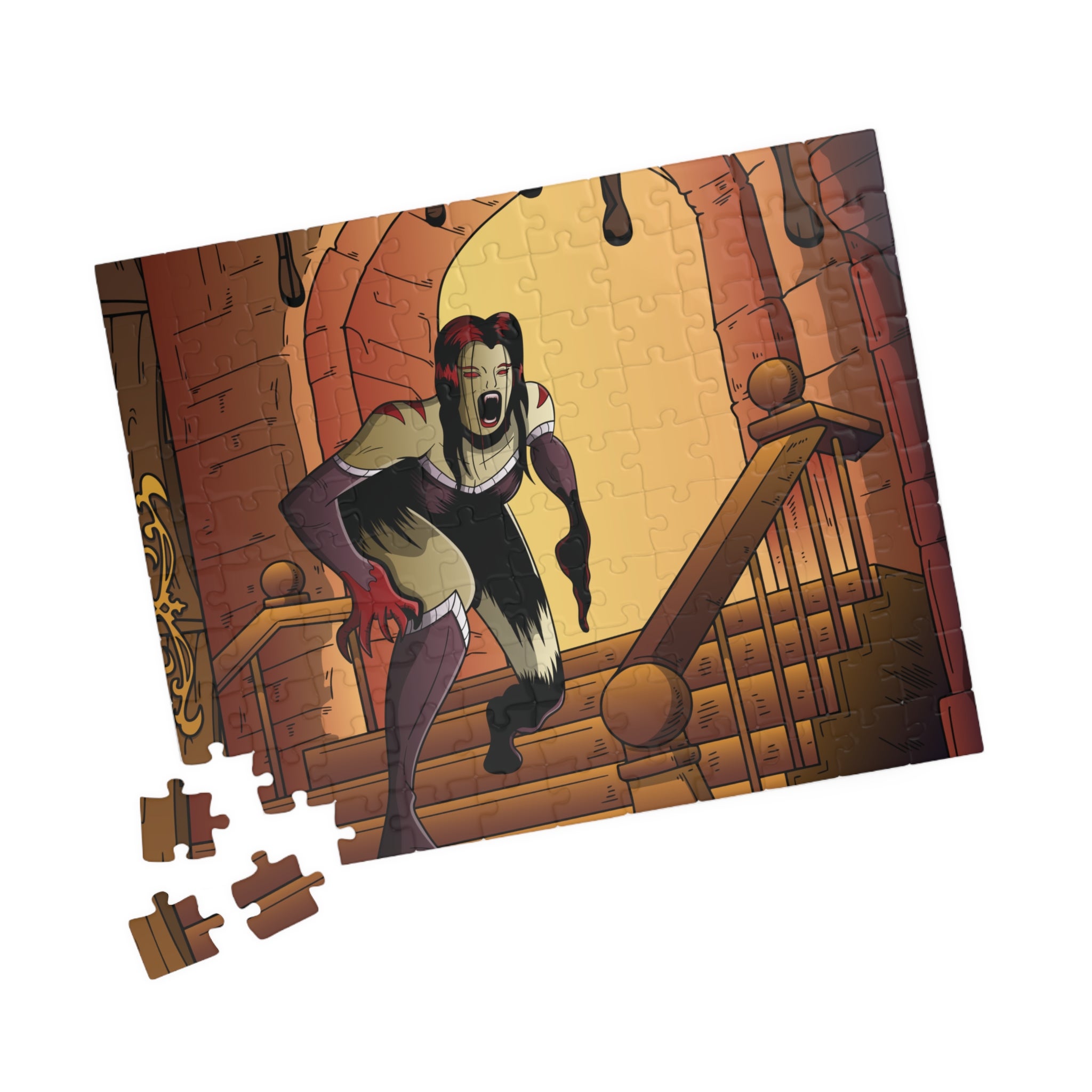 Horror-Themed Puzzle - Creepy Gothic Scenes, Perfect for Halloween, Family Game Night, Unique Gift for Puzzle Lovers, Scary Movie Night