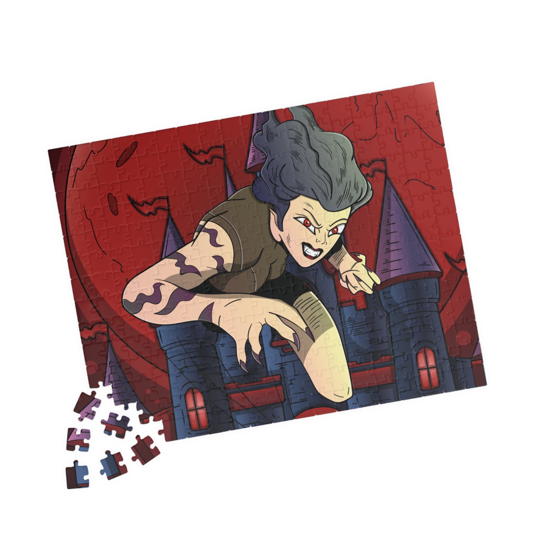 Artistic Puzzle for Halloween Fun, Adventure Challenges, Family Game Nights, Unique Gift for Puzzle Lovers, Holiday Decor