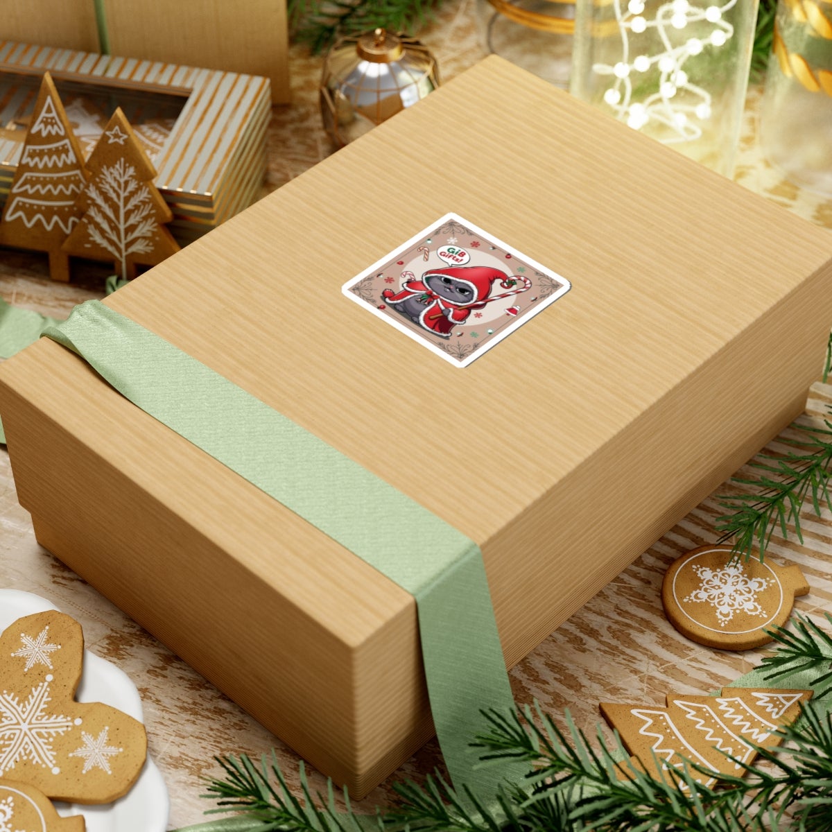 Gib Gifts Reaper Cat Bubble-free stickers
