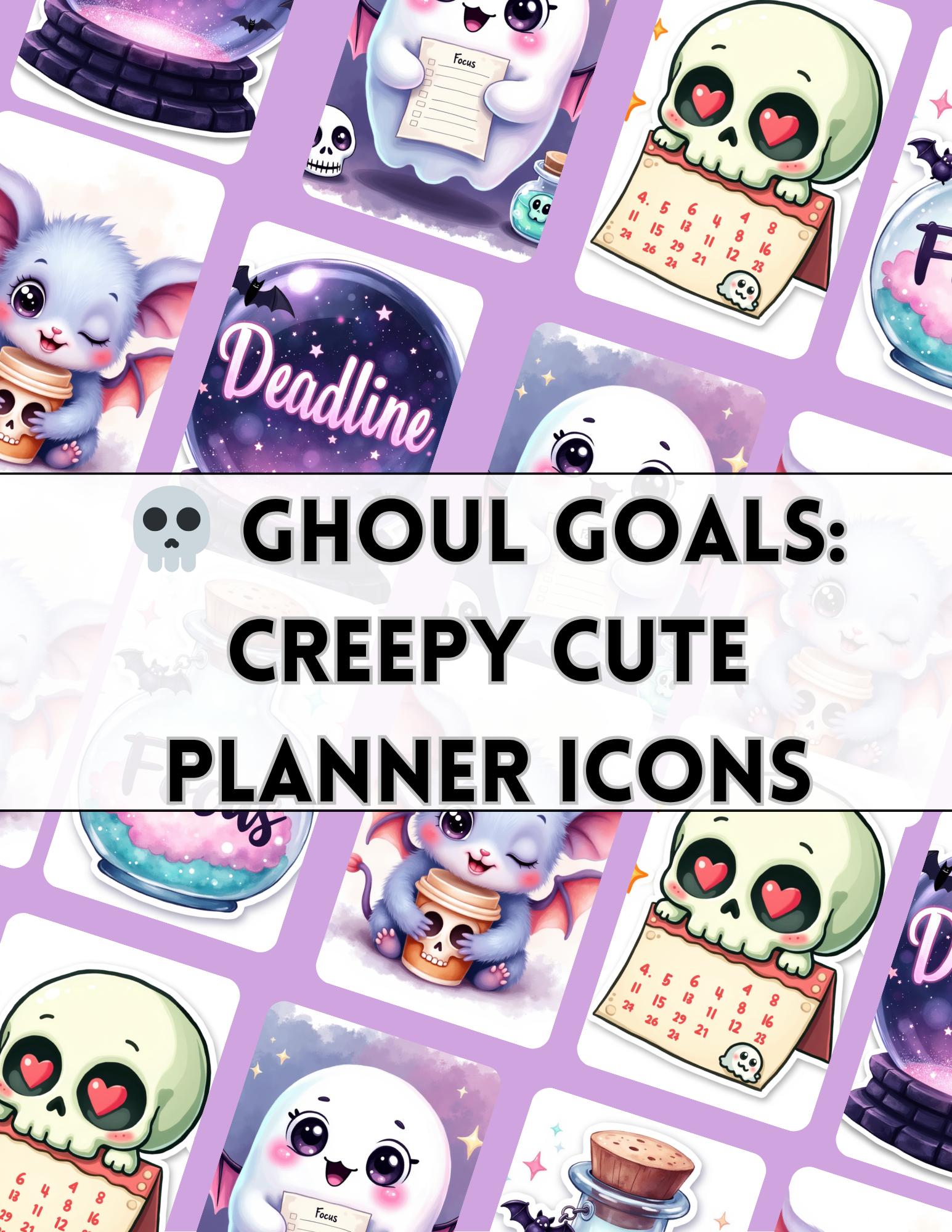Ghoul Goals: Creepy Cute Planner Icons