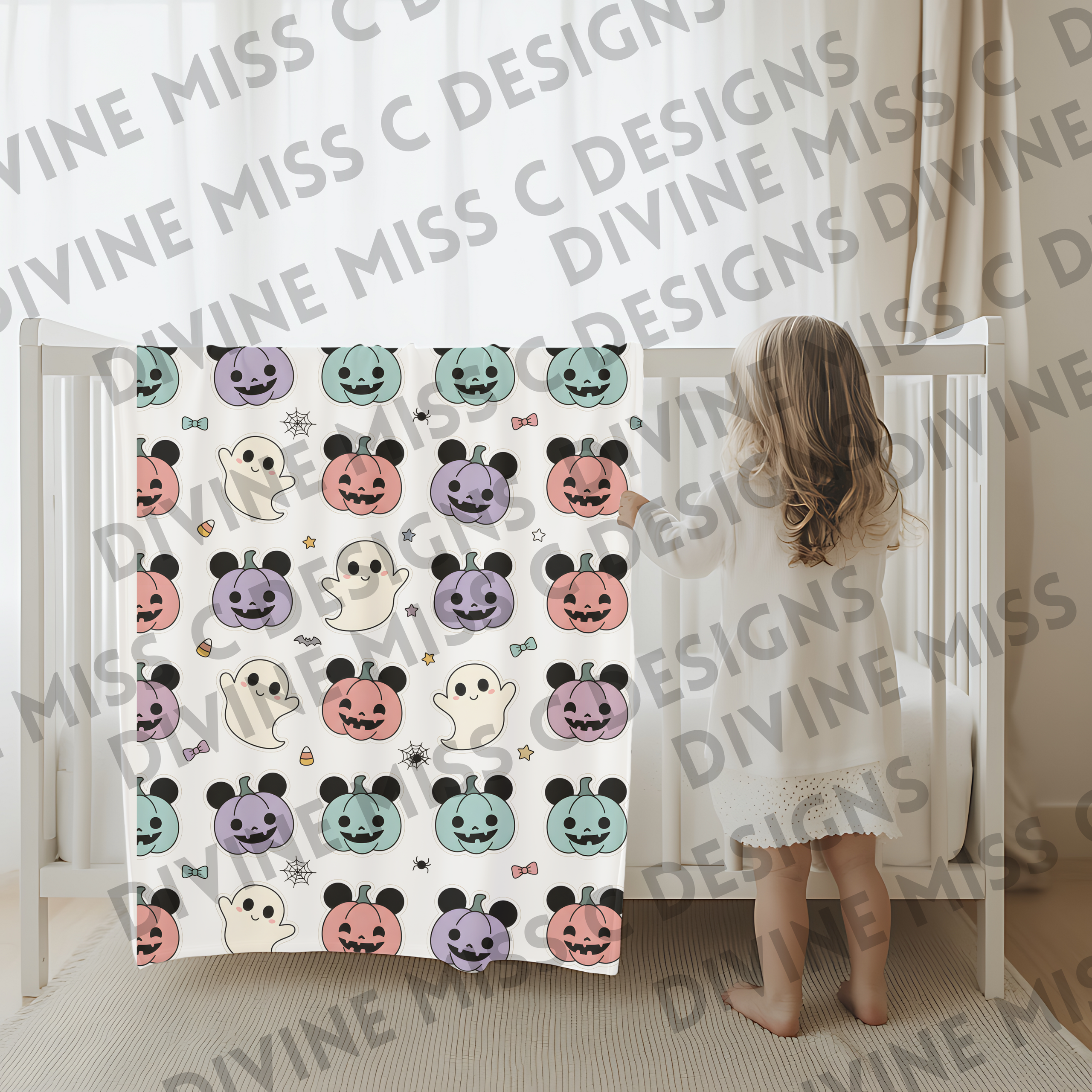 Creepy Cute Halloween Seamless Pattern | Ghosts, Pumpkins & Pastel Spooky Vibes