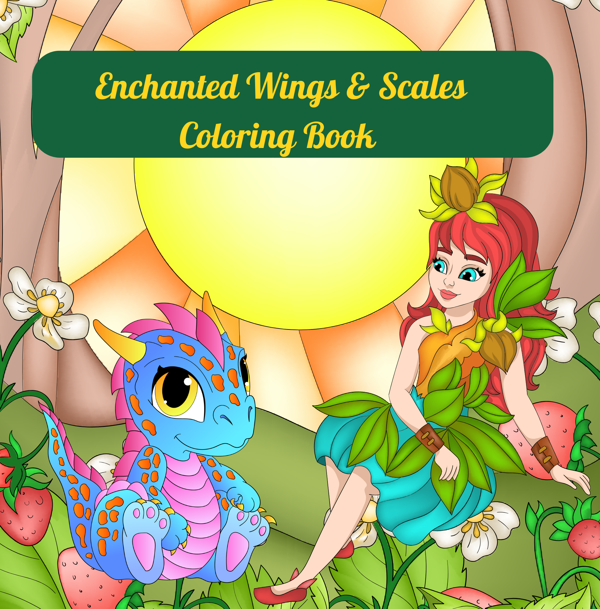 Enchanted Wings & Scales: A Dragon and Fairy Tale Coloring Book for Kids Ages 4–8