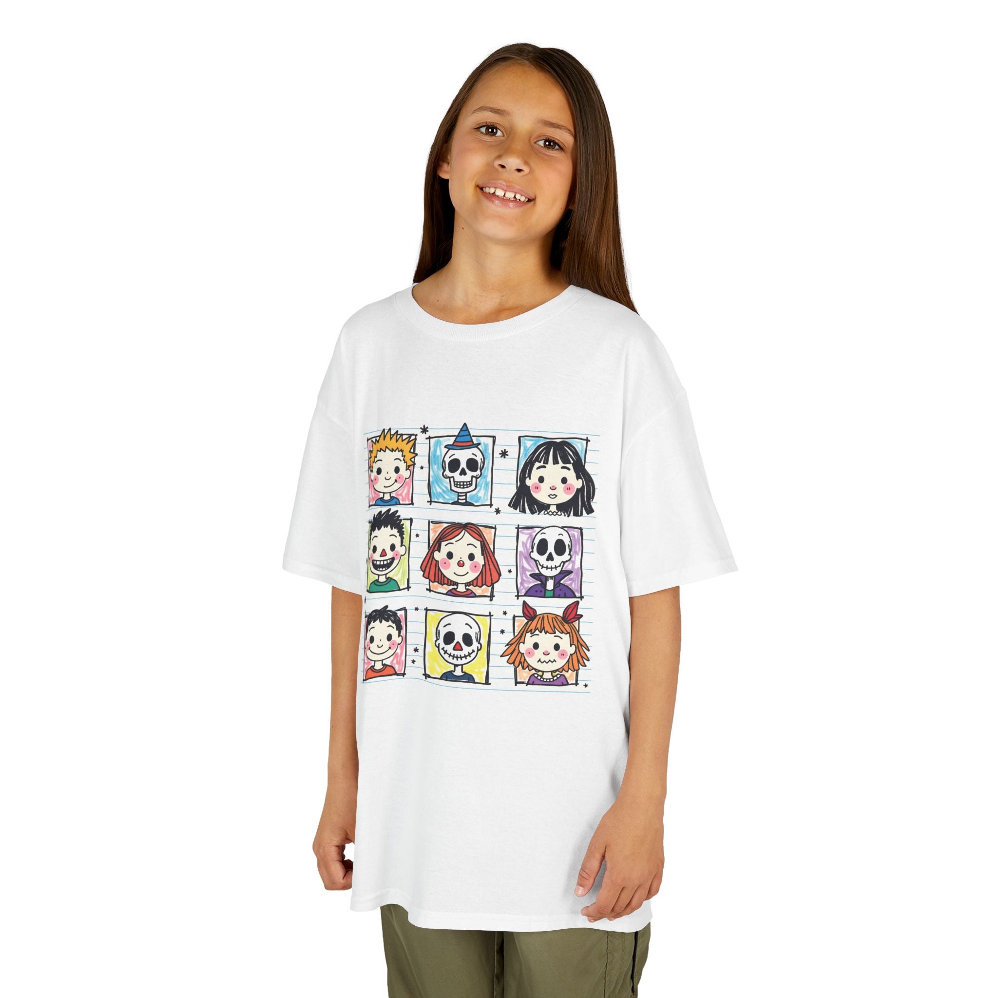 Kids Cartoon Character Tee, Fun Graphic T-Shirt for Kids, Playful Cotton Tee, Halloween Costume Shirt, Birthday Gift for Children