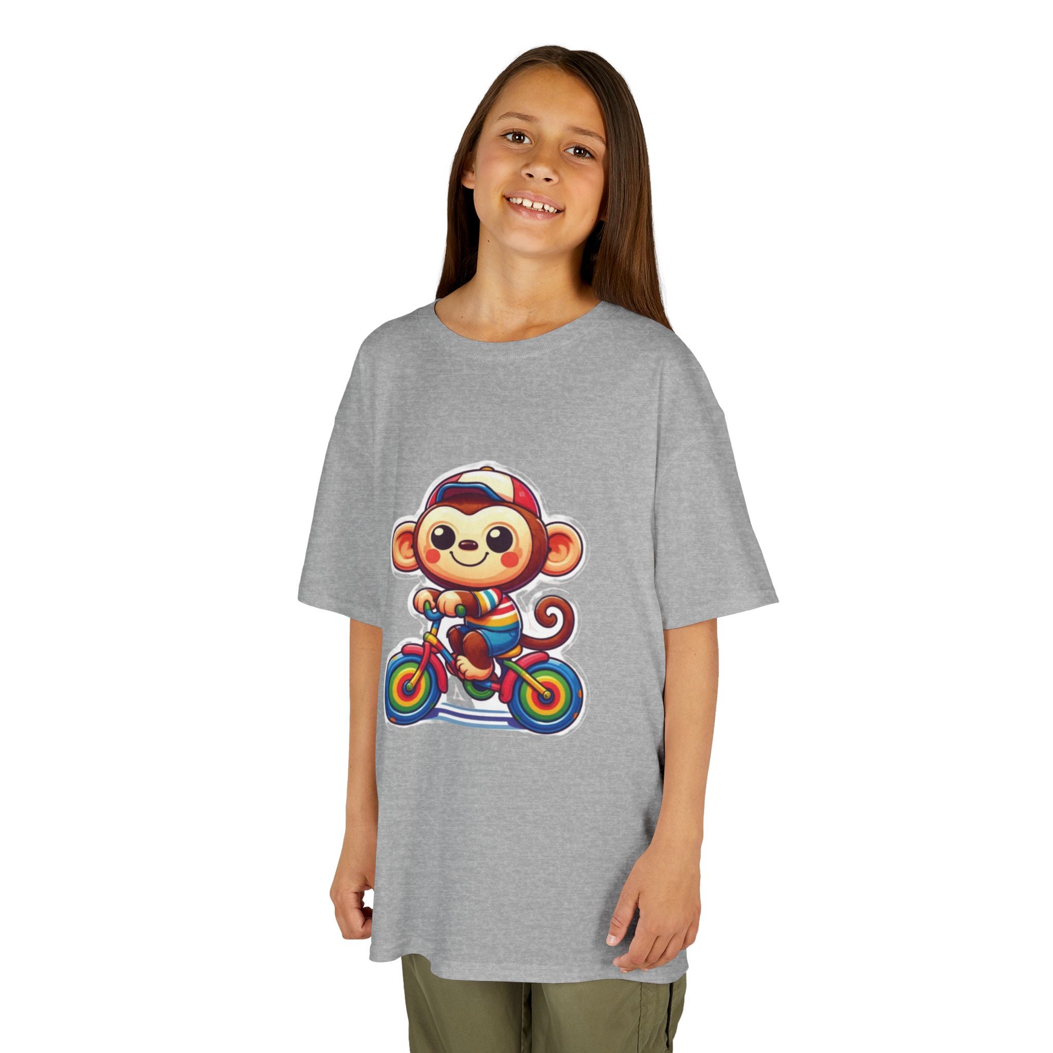 Whimsical Monkey Kids Tee | Fun Graphic T-Shirt for Playtime, Birthday Gift, Monkey Lover, Summer Outfit, Adventure Ready