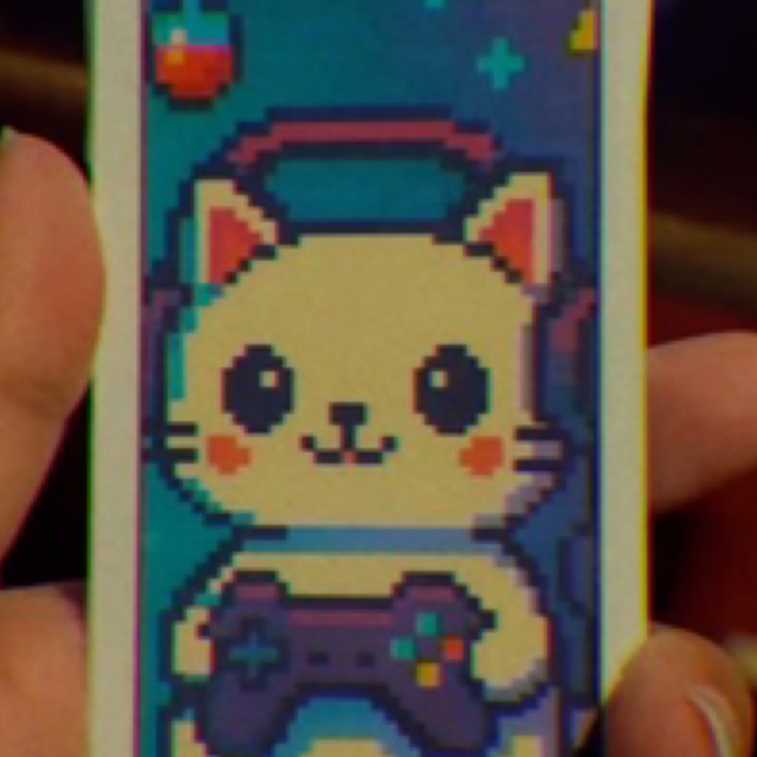 Cute Cat Gamer Bookmark