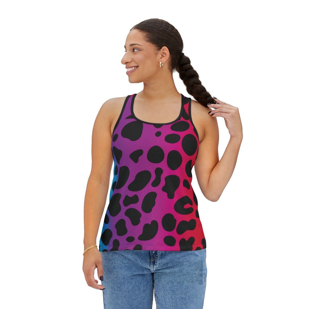 Vibrant Women's Tank Top, Summer Workout Shirt, Festival Apparel, Colorful Activewear, Casual Lounge Top