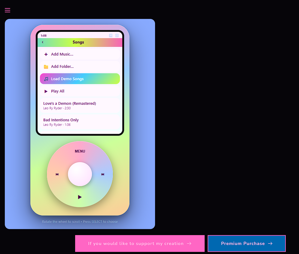 Songs view