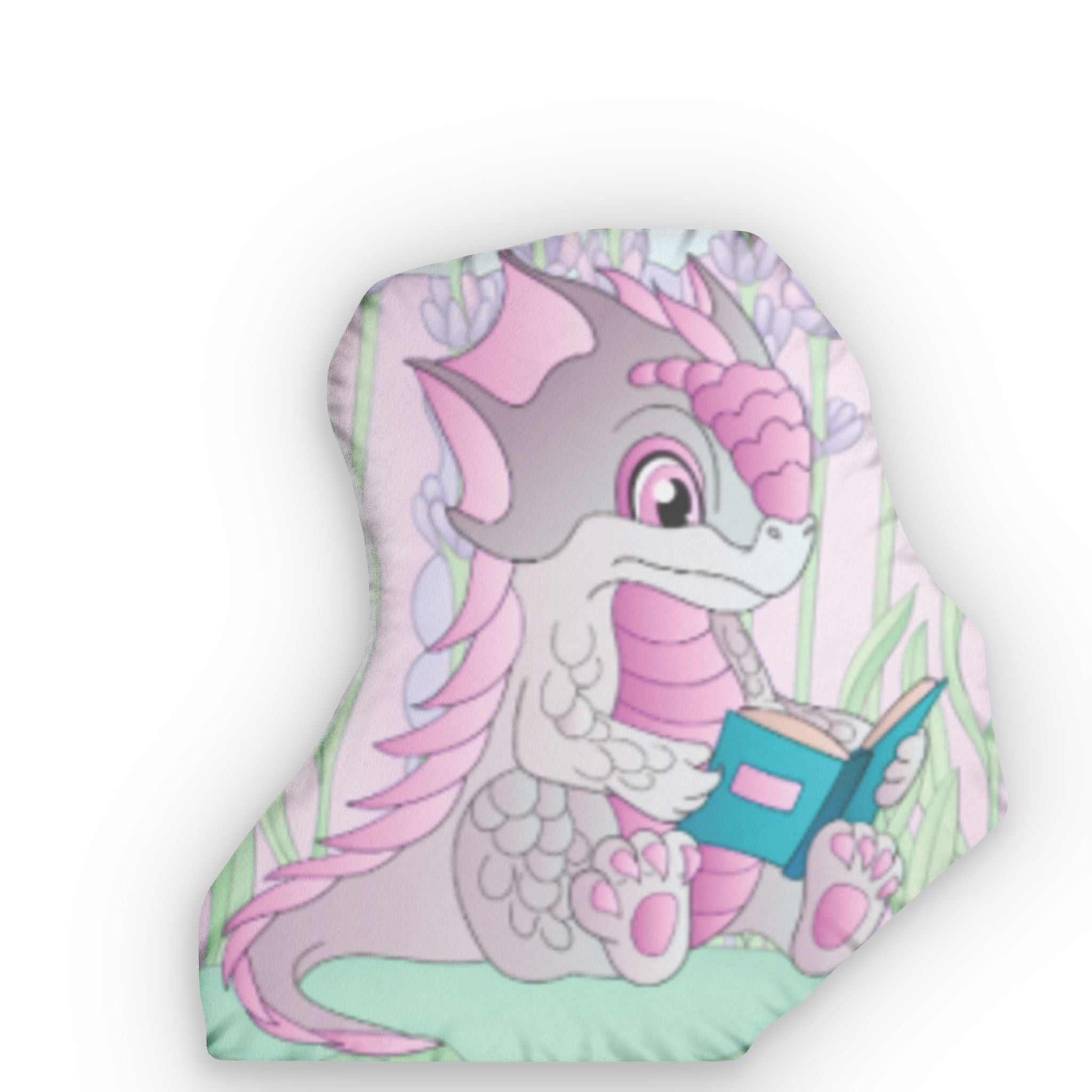 Dragon Shaped Pillow - Coloring Book Inspired Design