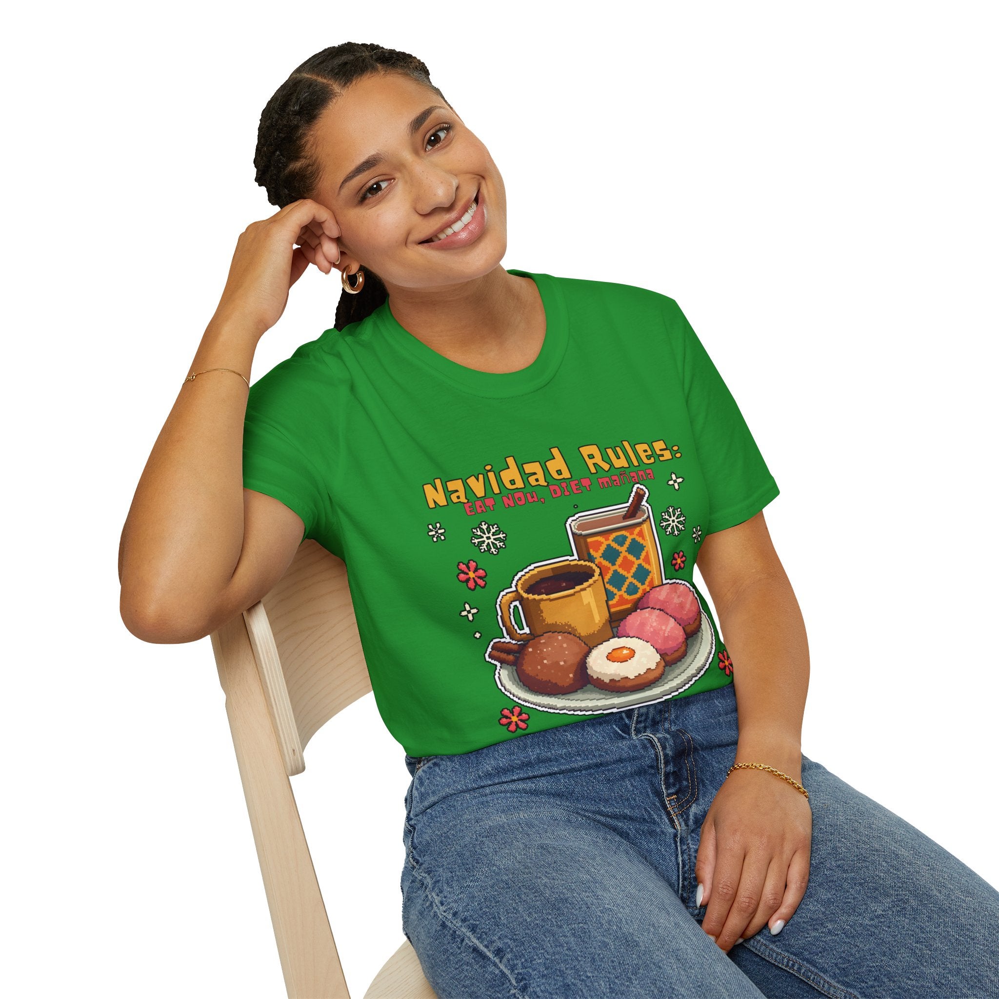 Navidad Rules T-Shirt — Mexican Holiday Pan Dulce & Atole Christmas Shirt