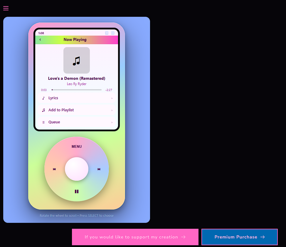 Now Playing screen