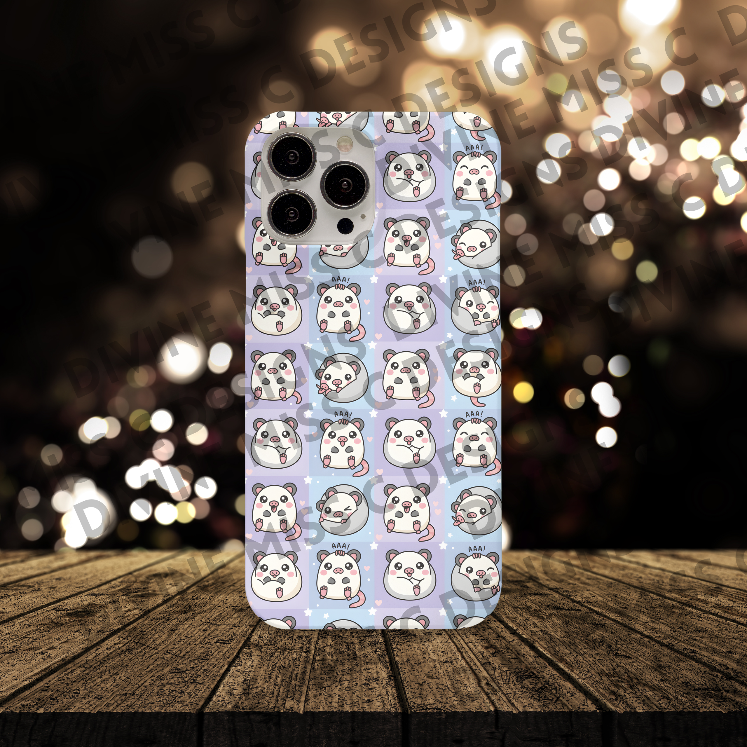 Opossum Seamless Pattern Pack – Cute & Quirky Wildlife Digital Papers