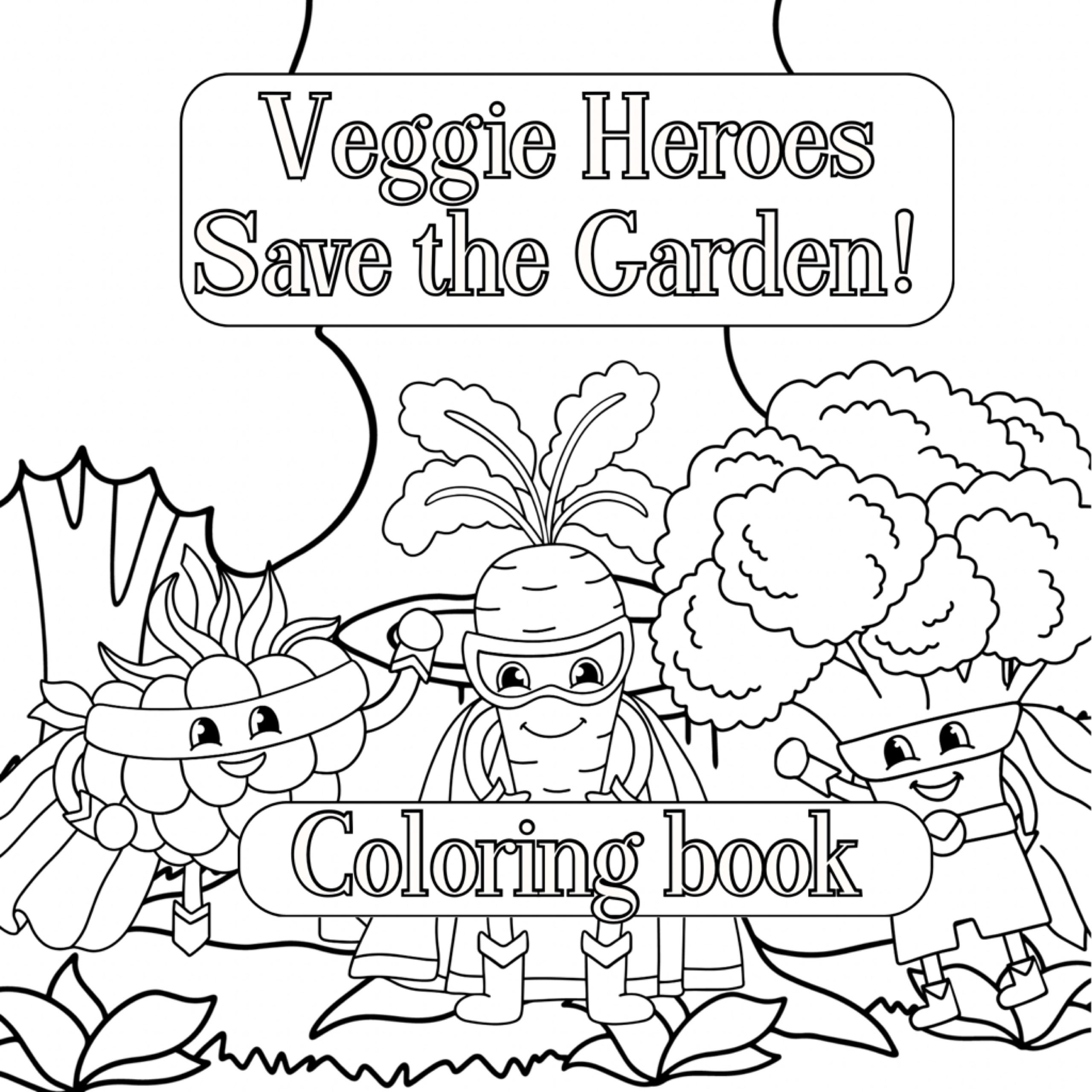 Veggie Heroes Save the Garden! – Coloring Adventure Book