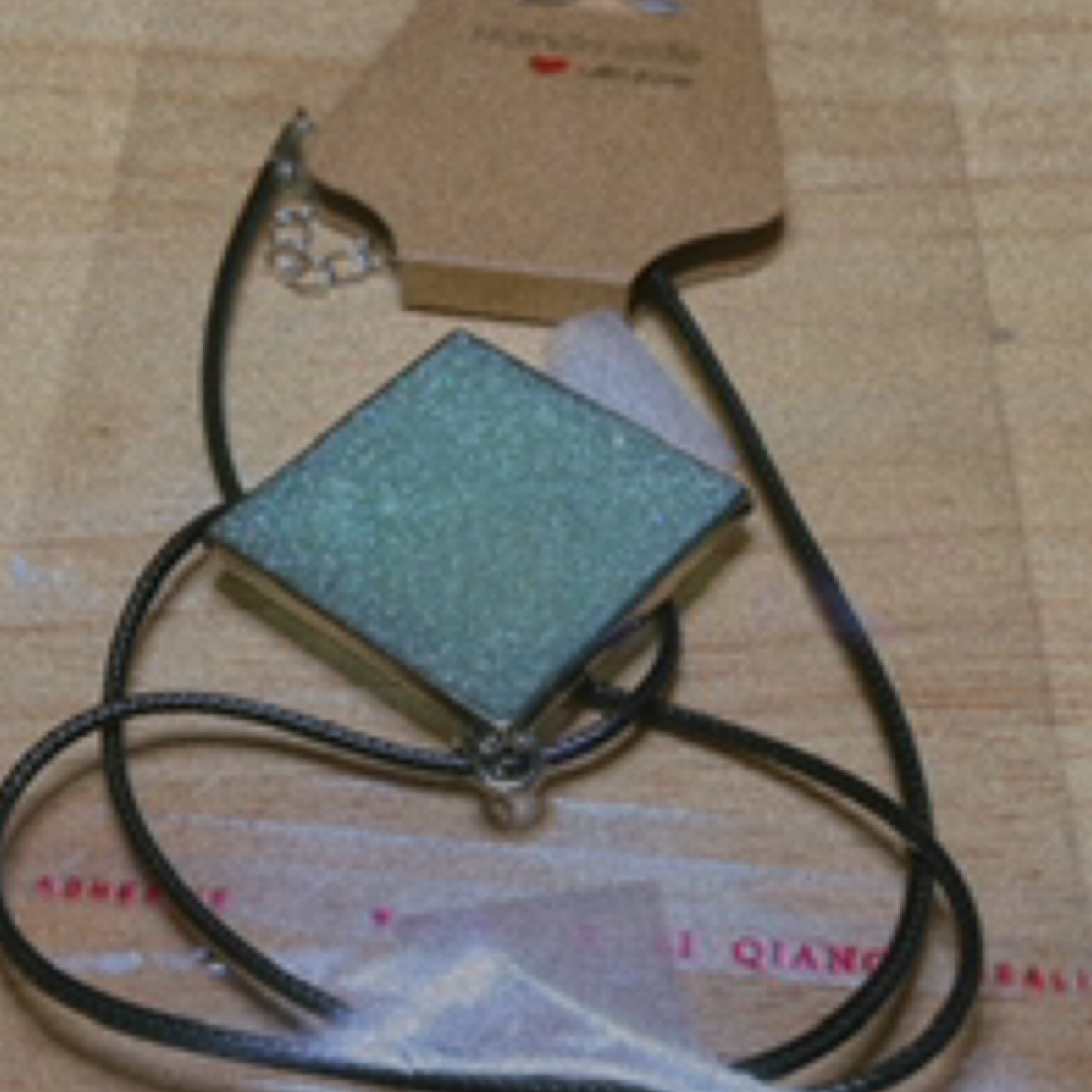 Handmade Green Sparkle Pendant Necklace