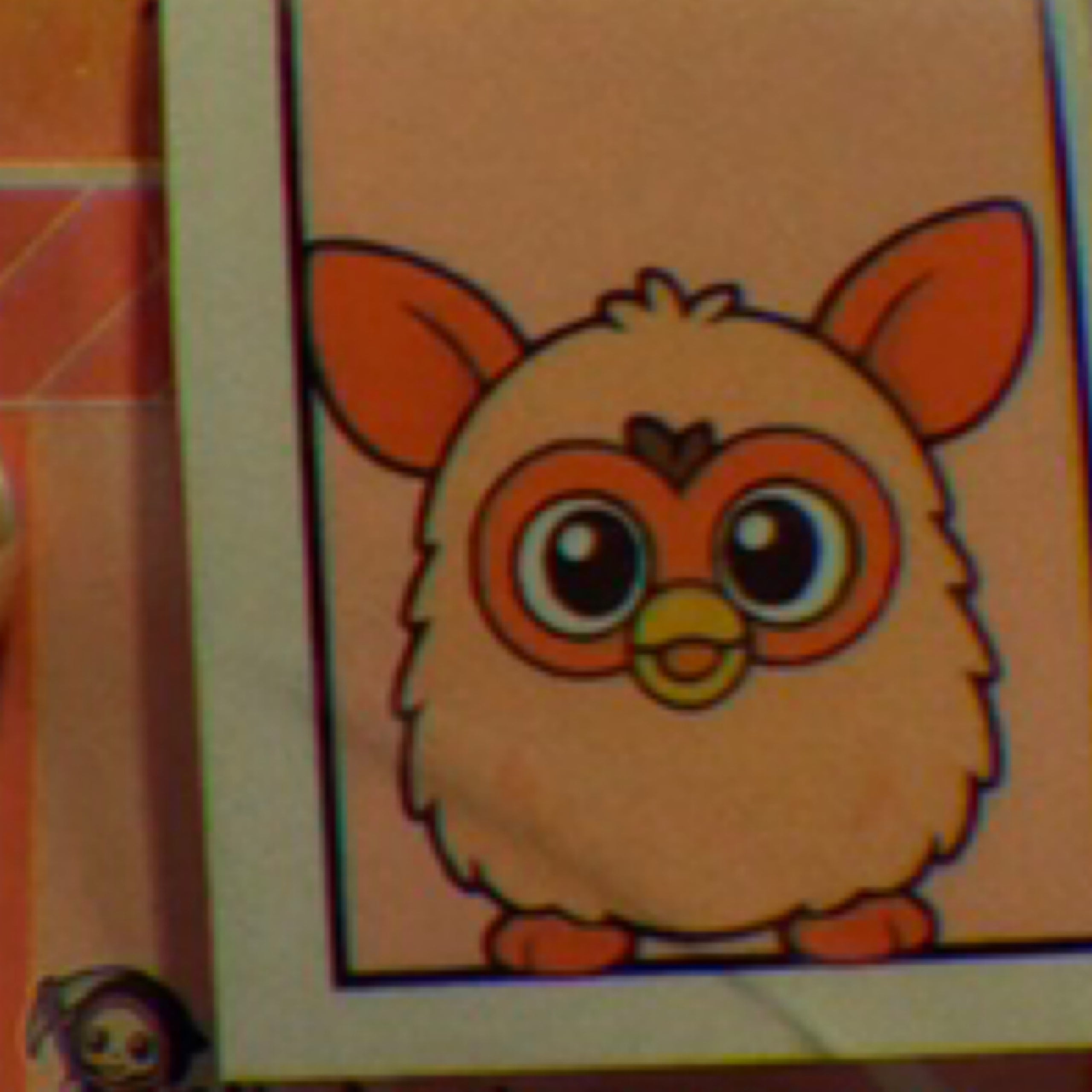 Fluffy monster magnetic bookmark