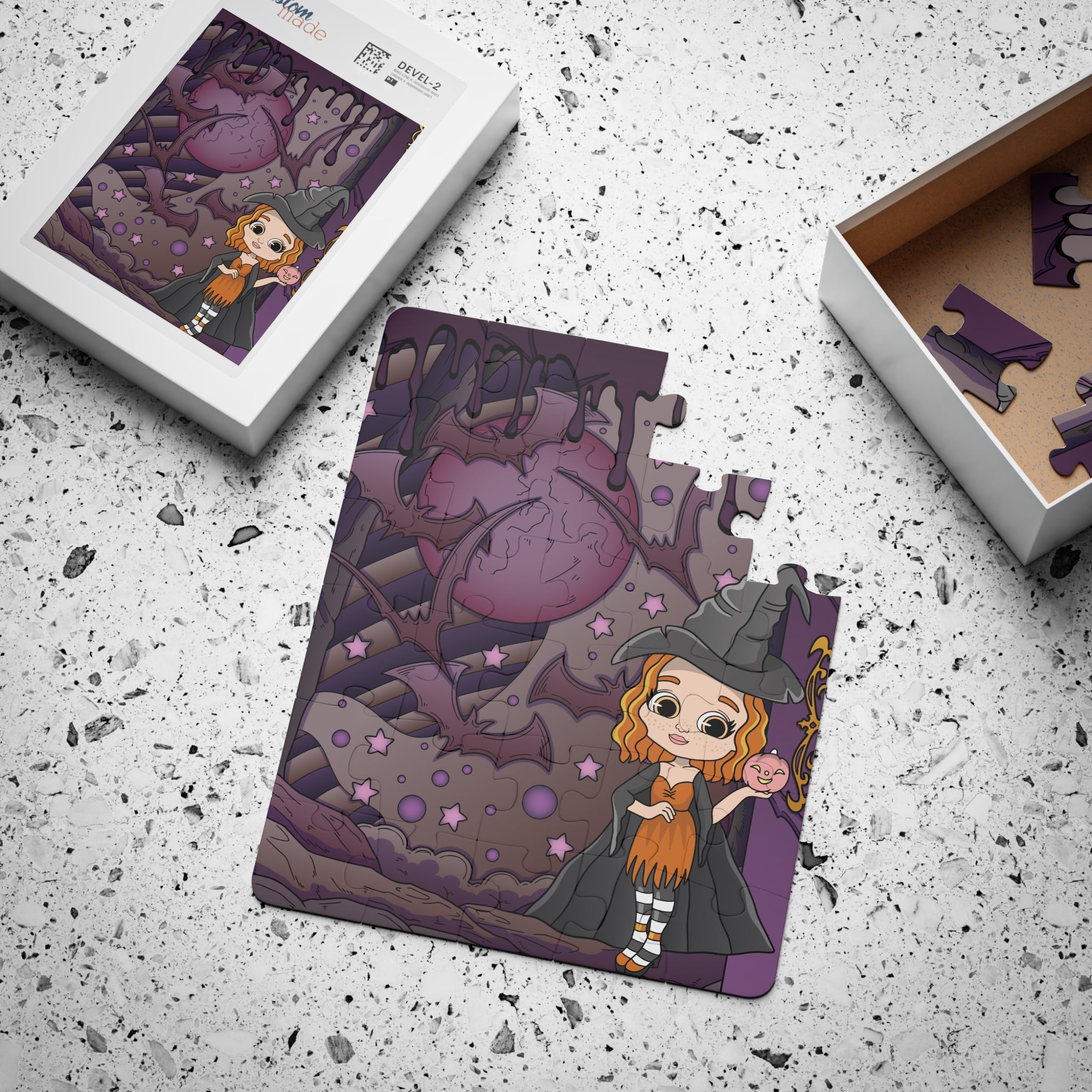 Halloween-Themed Kids' Puzzle, Fun Spooky Puzzle for Kids' Parties, Educational Puzzle for Ages 5-7, Trick-or-Treat Activity