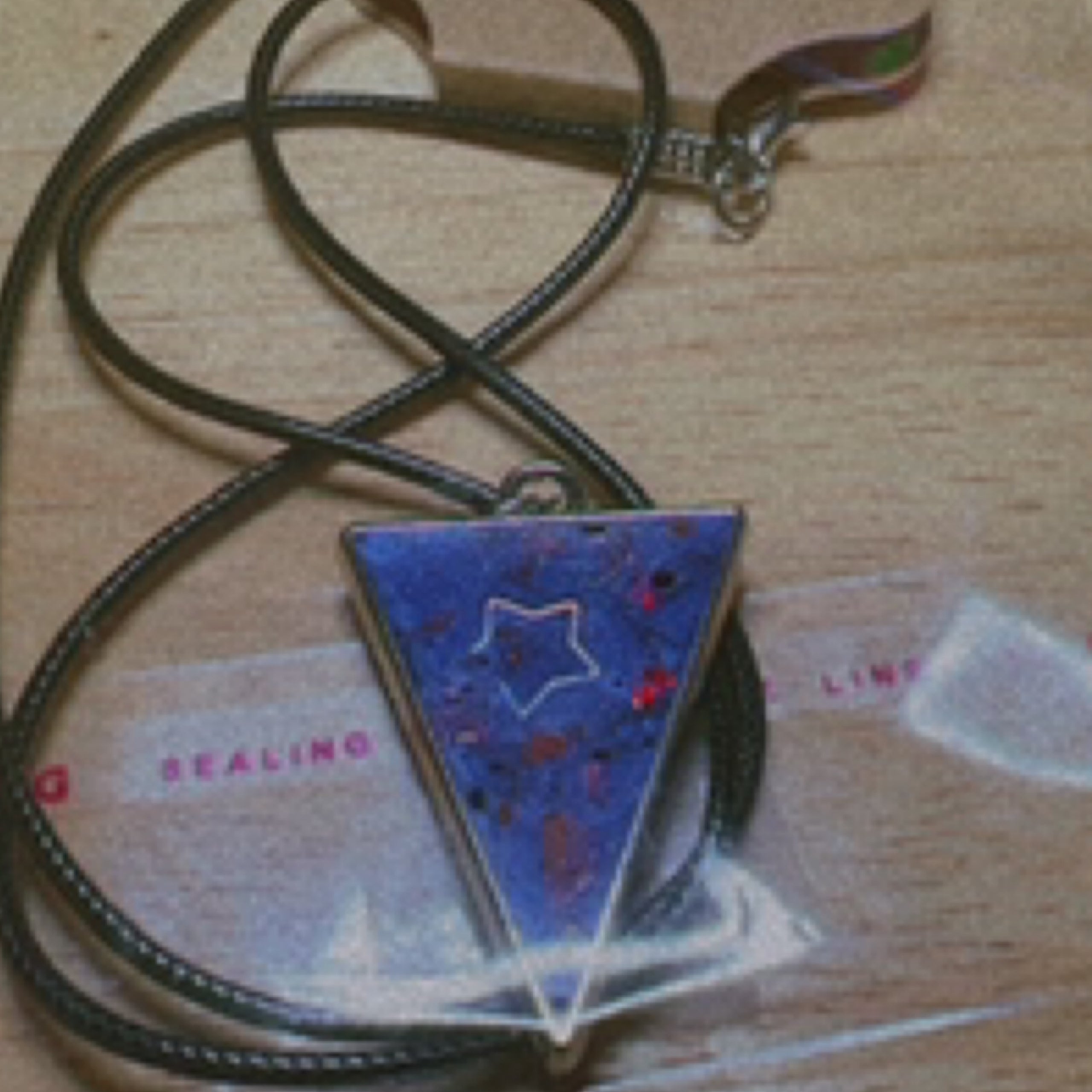 Handmade Triangle Resin Star Necklace