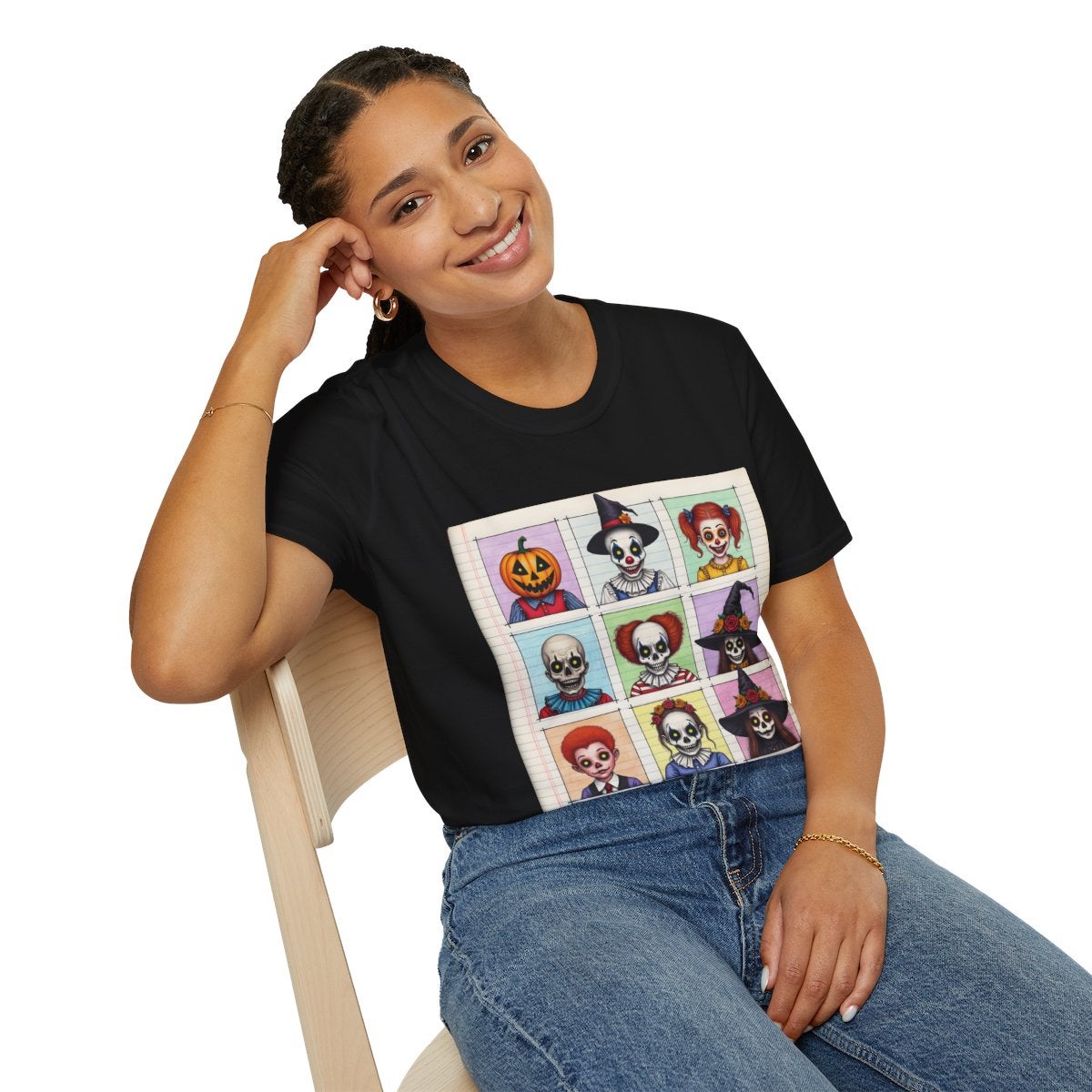 Halloween Graphic Tee, Spooky Shirt, Unisex Softstyle T-Shirt, Cute Halloween Gift, Trick or Treat Apparel